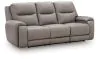Ashley Furniture PCU1370015A Real Moments - Power Reclining Sofa With Audio Seating - Ash