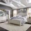 Liberty Furniture 652-BR-QPSDMCN Liberty Furniture 652-BR-QPSDMCN Farmhouse Reimagined - 5 Piece Bedroom Set (Queen Poster Bed, Dresser & Mirror, Chest, Nightstand) - Antique White / Chestnut Tops