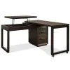 Riverside Furniture 23932 Prelude - Swivel Lift Top L-Desk - Dark Brown