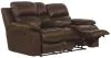 Jackson Furniture Industries 4999-1268/09-3068/09 Positano - Top Grain Italian Leather Reclining Console Loveseat - Cocoa