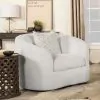 CoasterEssence 509173 Rainn - Boucle Upholstered Sloped Arm Accent Chair - Latte
