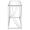 CoasterEssence 720499 Lille - Glass Top Entryway Sofa Console Table Accents - Chrome