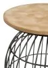 CoasterEssence 935860 Bernardo - Round Wire Frame Side Table - Natural And Gunmetal