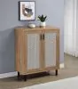 Coaster Fine Furniture 950421 Teller - 2-Door Shoe Storage Cabinet - Natural Oak