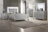 New Classic 02-9698S-35C New Classic 02-9698S-35C Valentino - Queen 5 Piece Bedroom Set (Bed, Dresser, Mirror, Nighstand, Chest) - Silver
