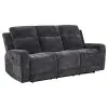 Coaster Fine Furniture 610154P Kennett - Chenille Upholstered Power Reclining Sofa - Dark Gray