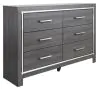 Ashley Furniture B214-31 Lodanna - Six Drawer Dresser - Gray