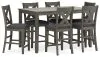 Ashley Furniture D388-423 Caitbrook - Rect Drm Counter Table Set (Set of 7) - Gray