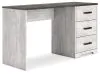 Ashley Furniture H4121-34 Shawburn - Home Office Desk - White / Dark Charcoal Gray