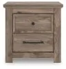 Ashley Furniture PCB2260-92 Rusticott - Two Drawer Night Stand - Brown