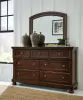 Ashley Furniture B697B1 Ashley Furniture B697B1 Porter - Dresser, Mirror - Rustic Brown