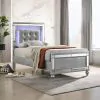 New Classic 02-9698S-500 New Classic 02-9698S-500 Valentino - 3/3 Twin Bed - Silver