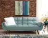 CoasterEssence 360097 Caufield - Upholstered Convertible Sofa Bed - Turquoise Blue