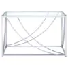 CoasterEssence 720499 Lille - Glass Top Entryway Sofa Console Table Accents - Chrome