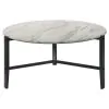 CoasterEssence 753538 Tandi - Round Faux Marble Coffee Table - White And Black