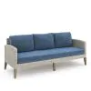 New Classic G852B-5S Carezza - 5 Piece Set (Sofa & 2 Club Chairs & 2 Stools) - Dark Blue