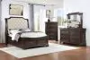 New Classic 00-493B-34C New Classic 00-493B-34C Lyndhurst - 5/0 Queen 4 Piece Bedroom Set (Bed, Dresser, Mirror, Chest) - Walnut