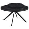 Coaster Fine Furniture 706268 Briggs - Round Marble Printed Glass Top Coffee Table - Black