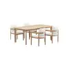 New Classic 60-G5511-5SW New Classic 60-G5511-5SW Wesley - 5 Piece Patio Dining Set (Table With 4 Chairs) - Brown / White
