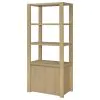 Coaster Fine Furniture 708224 Laurelton - 3-Shelf Media Tower Tall Pier Cabinet - Light Oak