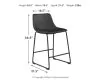 Ashley Furniture D372-624 Ashley Furniture D372-624 Centiar - Upholstered Barstool (Set of 2) - Black