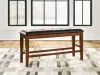 Ashley Furniture D594-09 Ashley Furniture D594-09 Ralene - Double Counter Height Upholstered Bench - Medium Brown