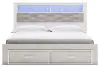 Ashley Furniture B2640B30 Altyra - King Upholstered Bookcase Bed With Storage - White