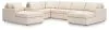 Ashley Furniture 92103S54 Ashley Furniture 92103S54 Modmax - 7-Piece Sectional With Laf And Raf Corner Chaises And With Storage Console - Oyster