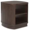 Ashley Furniture T679-2 Korestone - Square End Table - Dark Brown