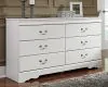Ashley Furniture B129/31/36/87/84/88 Ashley Furniture B129/31/36/87/84/88 Anarasia - 5 Pc. - Dresser, Mirror, Full Sleigh Bed - White