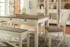 Ashley Furniture D647/25/01(2)/00(2)/60/76(3) Bolanburg - 9 Pc. - Dining Room Table, 2 Side Chairs, Bench (2), Server, 3 Cabinets - Beige