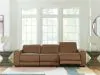Ashley Furniture PCU10700S9 Ashley Furniture PCU10700S9 Magic Man - 3-Piece Power Reclining Sectional Sofa With Armless Chair With Manual Headrest - Caramel