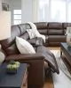 Ashley Furniture PCU12001S5 Bleckley - 6-Piece Power Reclining Sectional With LAF And RAF Recliners - Espresso