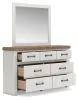 Benchcraft® B4615B1 Benchcraft® B4615B1 Savonport - Dresser And Mirror - White / Brown