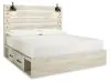 Ashley Furniture B192B27 Ashley Furniture B192B27 Cambeck - King Panel Bed With 4 Storage Drawers - Whitewash