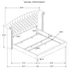 CoasterEveryday 223381KW Melody - Upholstered California King Wingback Bed - Gray