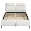 CoasterEssence 300345KE Jeremaine - Upholstered Eastern King Sleigh Bed - White