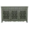 CoasterEssence 950357 Madeline - 3-Drawer Scrollwork Accent Cabinet - Antique Green