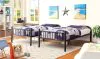 Furniture of America CM-BK1035BK Rainbow - Metal Twin Over Twin Bunk Bed - Black