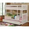 Furniture of America CM-BK607T-WH-BED Canberra - Twin Over Twin Bunk Bed - White