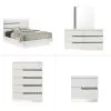 New Classic 00-B69-35C New Classic 00-B69-35C Paradox - 5/0 Queen 5 Piece Bedroom Set (Bed & Dresser & Mirror & Chest & Nightstand) - White