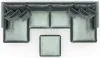 Jackson Furniture Industries 2245/75/31/76/12-35 Jackson Furniture Industries 2245/75/31/76/12-35 Remington - 4 Piece Modular Double Chaise Sectional And 1 Included Cocktail Ottoman - Pine