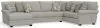 Jackson Furniture Industries 3345/75/30/72-26 Jackson Furniture Industries 3345/75/30/72-26 Livingston - 3 Piece Sectional With Comfort Coil Seating And 9 Included Accent Pillows (LSF Chaise) - Linen