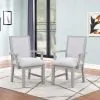 New Classic D2442-25 Fiona - Dining Arm Chair (Set of 2) - Mist Gray