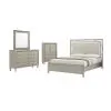 New Classic 00-B1248-24C New Classic 00-B1248-24C Lennox - 6/0 California King 4 Piece Bedroom Set (Bed, Dresser, Mirror, Chest) - Gray / Silver