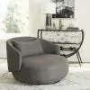 Liberty Furniture 708-ACH15-GY Liberty Furniture 708-ACH15-GY Haley - Upholstered Swivel Cuddler Chair - Charcoal