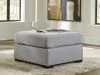 Benchcraft® 6680408 Lakepoint - Oversized Accent Ottoman - Nickel