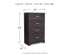 Ashley Furniture B2589-44 Belachime - Four Drawer Chest - Charcoal