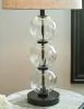Ashley Furniture L431604 Airbal - Glass Table Lamp (Set of 2) - Clear / Black