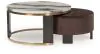 Ashley Furniture T671-22 Jazmore - Nesting Cocktail Tables (Set of 2) - Brown / Brass Finish